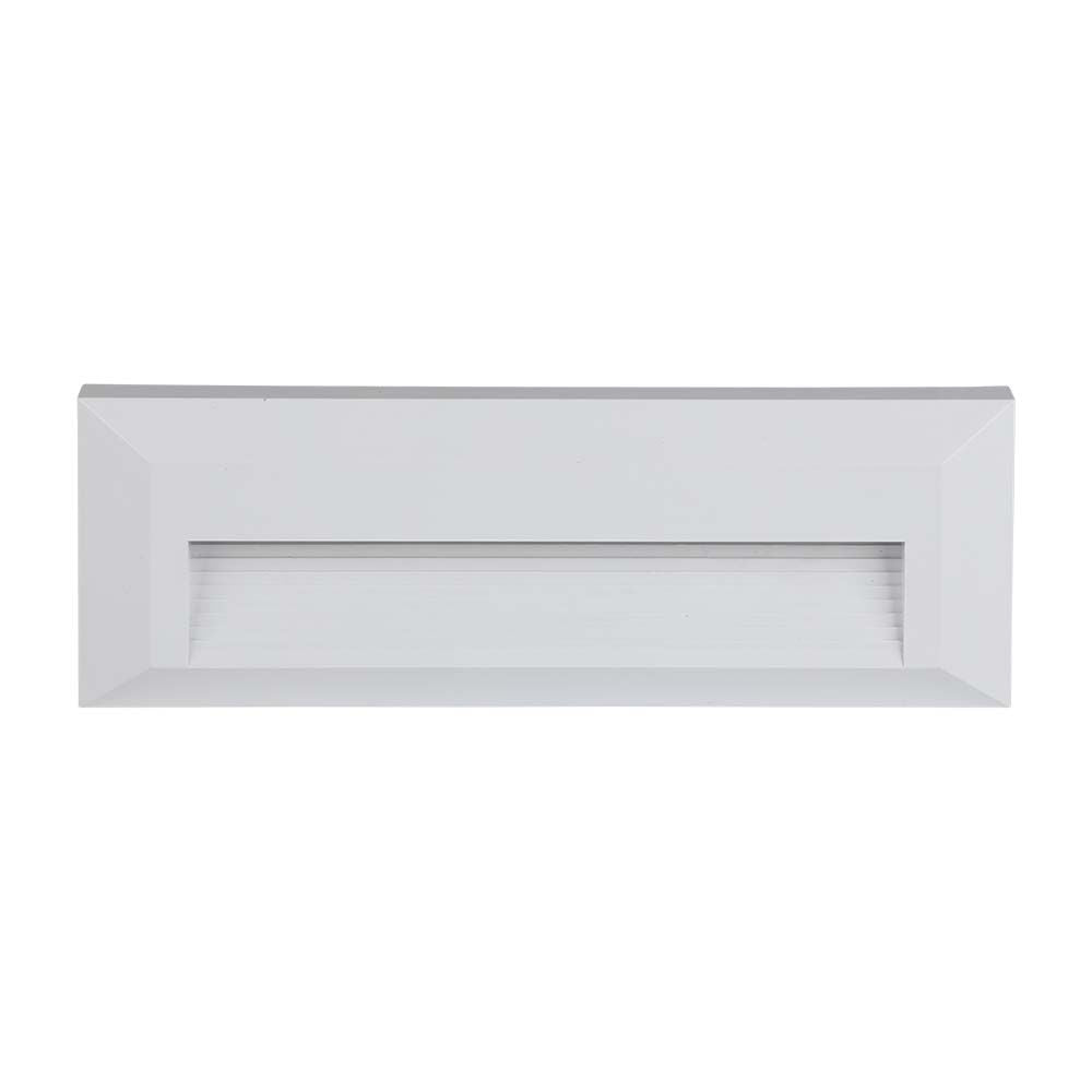 3W Oprawa Schodowa LED / Barwa:4000K / Obudowa: Biała / Kwadrat