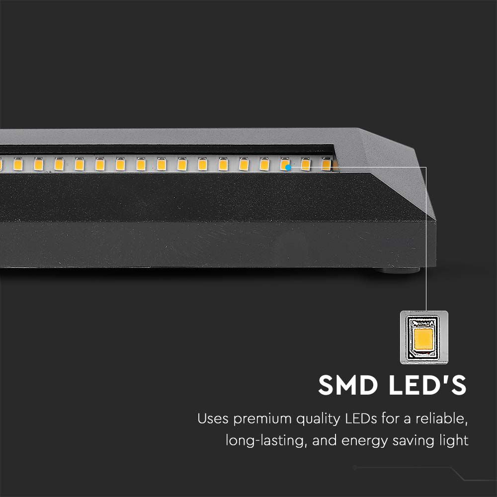 3W Oprawa Schodowa LED / Barwa:4000K / Obudowa: Czarna / Kwadrat
