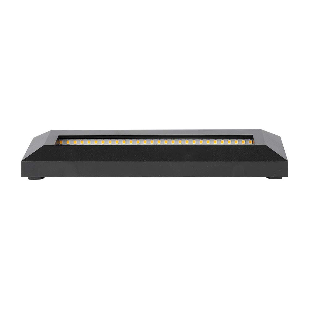 3W Oprawa Schodowa LED / Barwa:3000K / Obudowa: Czarna / Kwadrat
