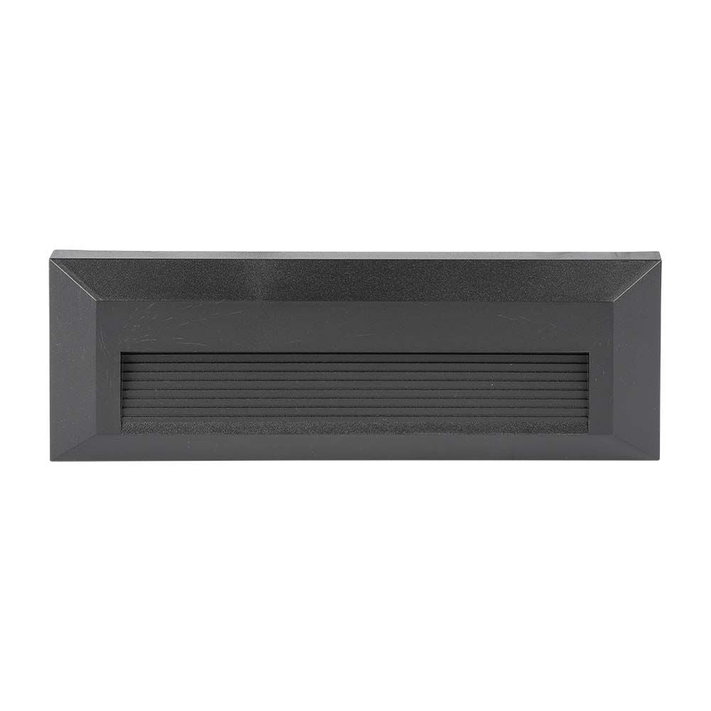 3W Oprawa Schodowa LED / Barwa:4000K / Obudowa: Czarna / Kwadrat