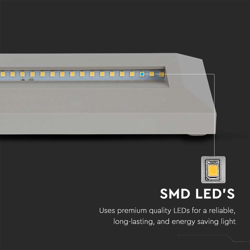 3W Oprawa Schodowa LED / Barwa:4000K / Obudowa: Szara / Kwadrat