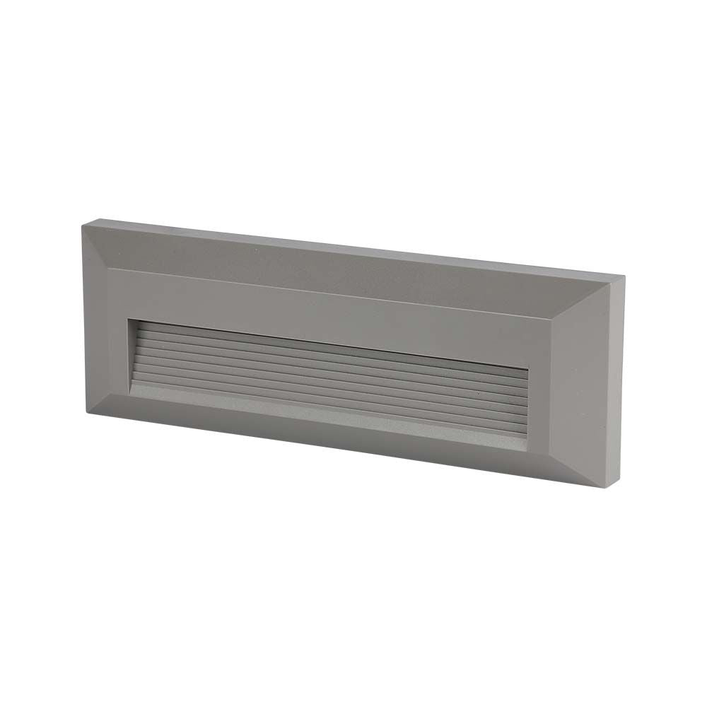 3W Oprawa Schodowa LED / Barwa:4000K / Obudowa: Szara / Kwadrat