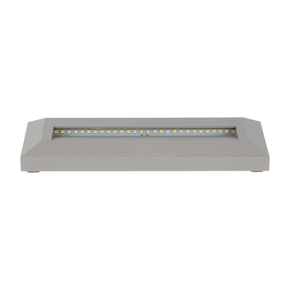 3W Oprawa Schodowa LED / Barwa:3000K / Obudowa: Szara / Kwadrat