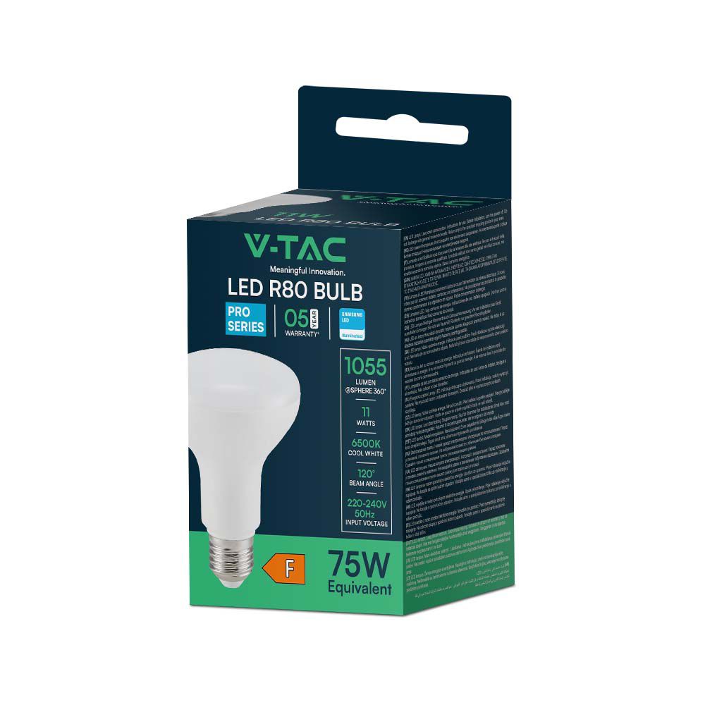 11W R80 Żarówka LED / Chip SAMSUNG / Barwa:6500K / Trzonek:E27