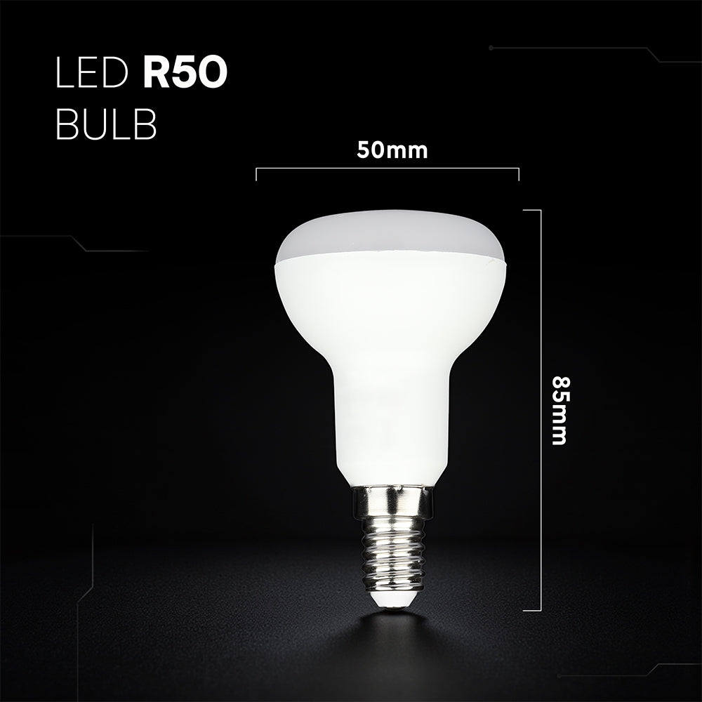 4.8W R50 Żarówka LED / Chip CREE / Barwa:3000K / Trzonek:E14 / 6 Lat gwarancji
