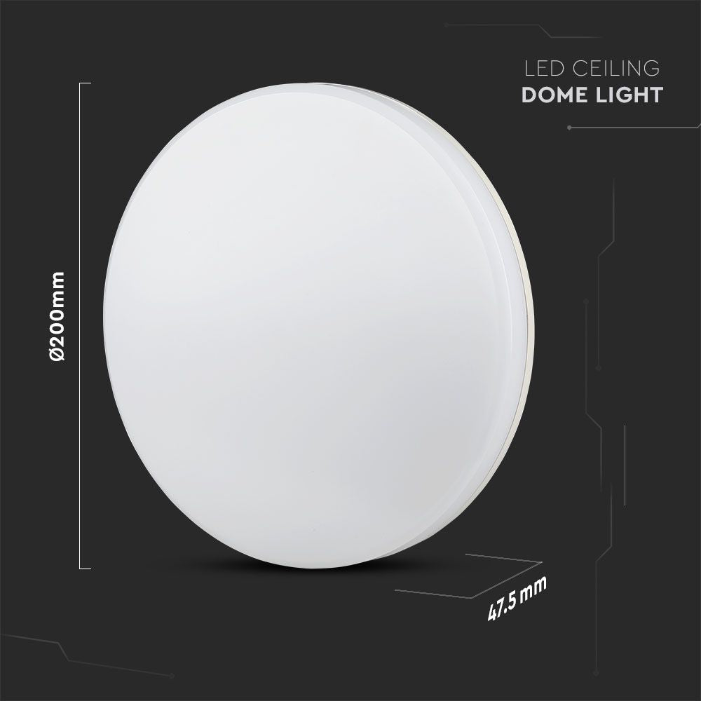 15W Plafon LED / IP44 / Chip Samsung / Barwa:3000K / Klosz PC / Okrągły