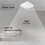 15W Plafon LED / IP44 / Chip Samsung / Barwa:3000K / Klosz PC / Kwadrat