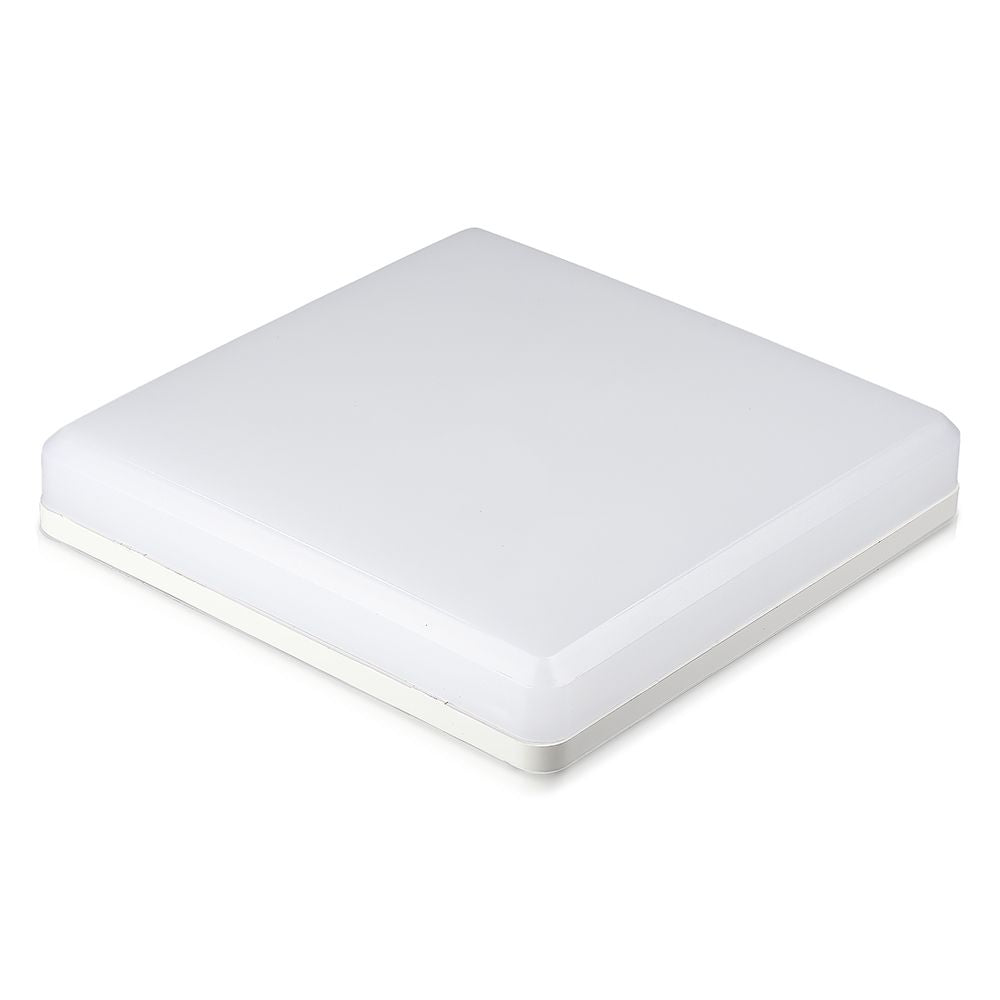 15W Plafon LED / IP44 / Chip Samsung / Barwa:3000K / Klosz PC / Kwadrat