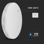 25W Plafon LED / IP44 / Chip Samsung / Barwa:6400K / Klosz PC / Okrągły
