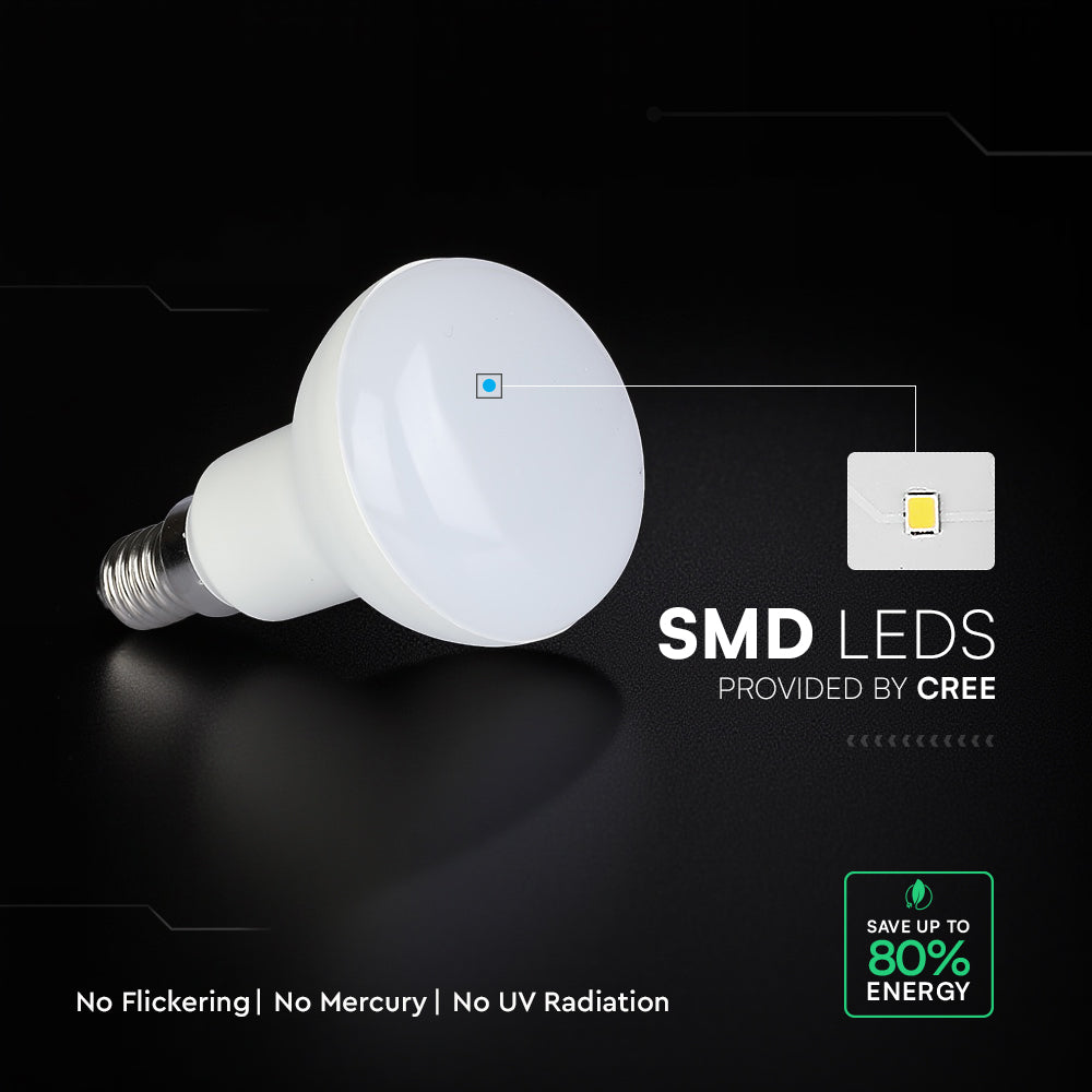 4.8W R50 Żarówka LED / Chip CREE / Barwa:4000K / Trzonek:E14 / 6 Lat gwarancji
