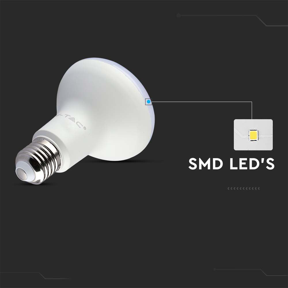 8.5W R63 Żarówka LED / Chip SAMSUNG / Barwa:6500K / Trzonek:E27