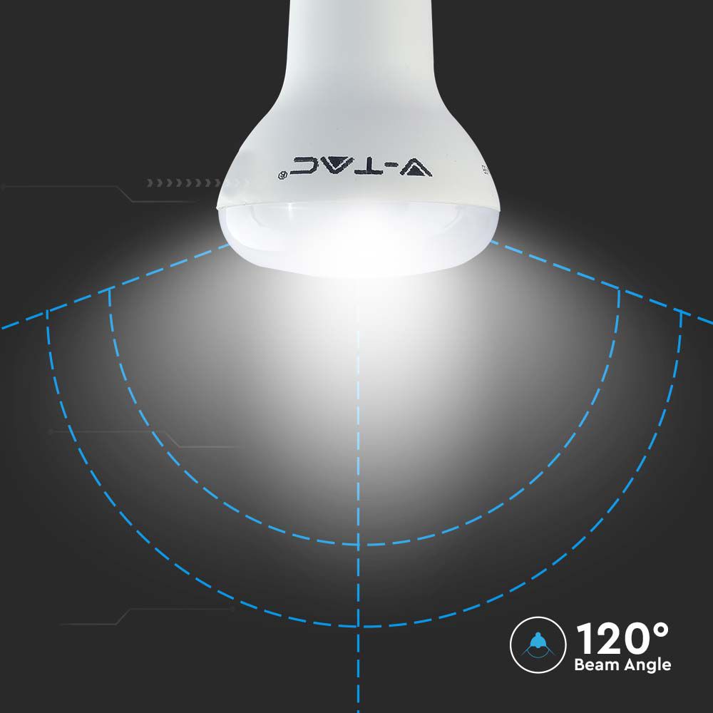 8.5W R63 Żarówka LED / Chip SAMSUNG / Barwa:6500K / Trzonek:E27