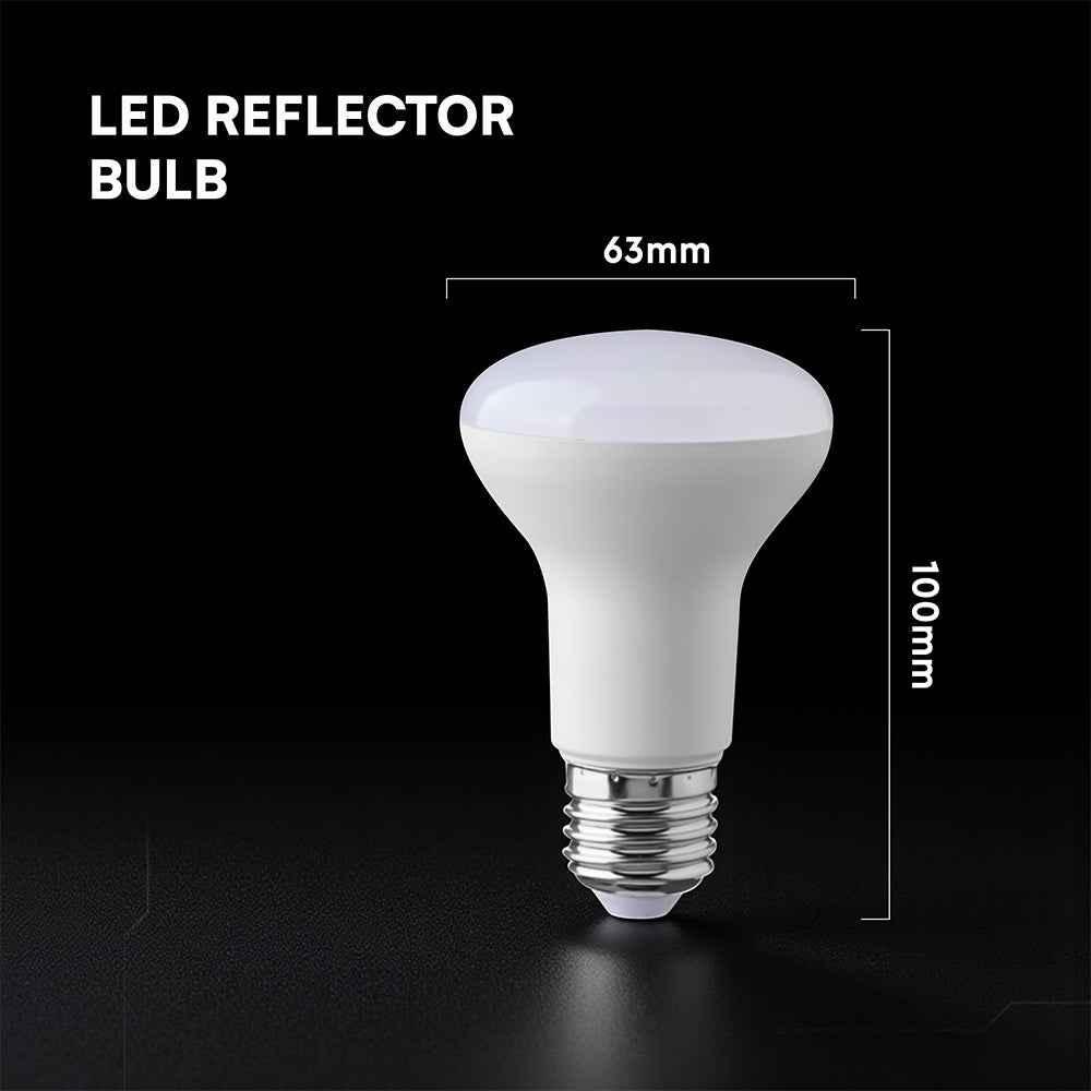 8.5W R63 Żarówka LED / Chip CREE / Barwa:6500K / Trzonek:E27 / 6 Lat gwarancji