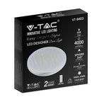 20W/40W/20W Dekoracyjny plafon LED / Barwa: 3w1 / Ściemniany / Klosz z efektem fali