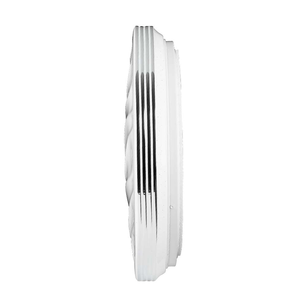 30W/60W/30W Dekoracyjny plafon LED / Barwa: 3w1 / Ściemniany / Klosz z efektem fali