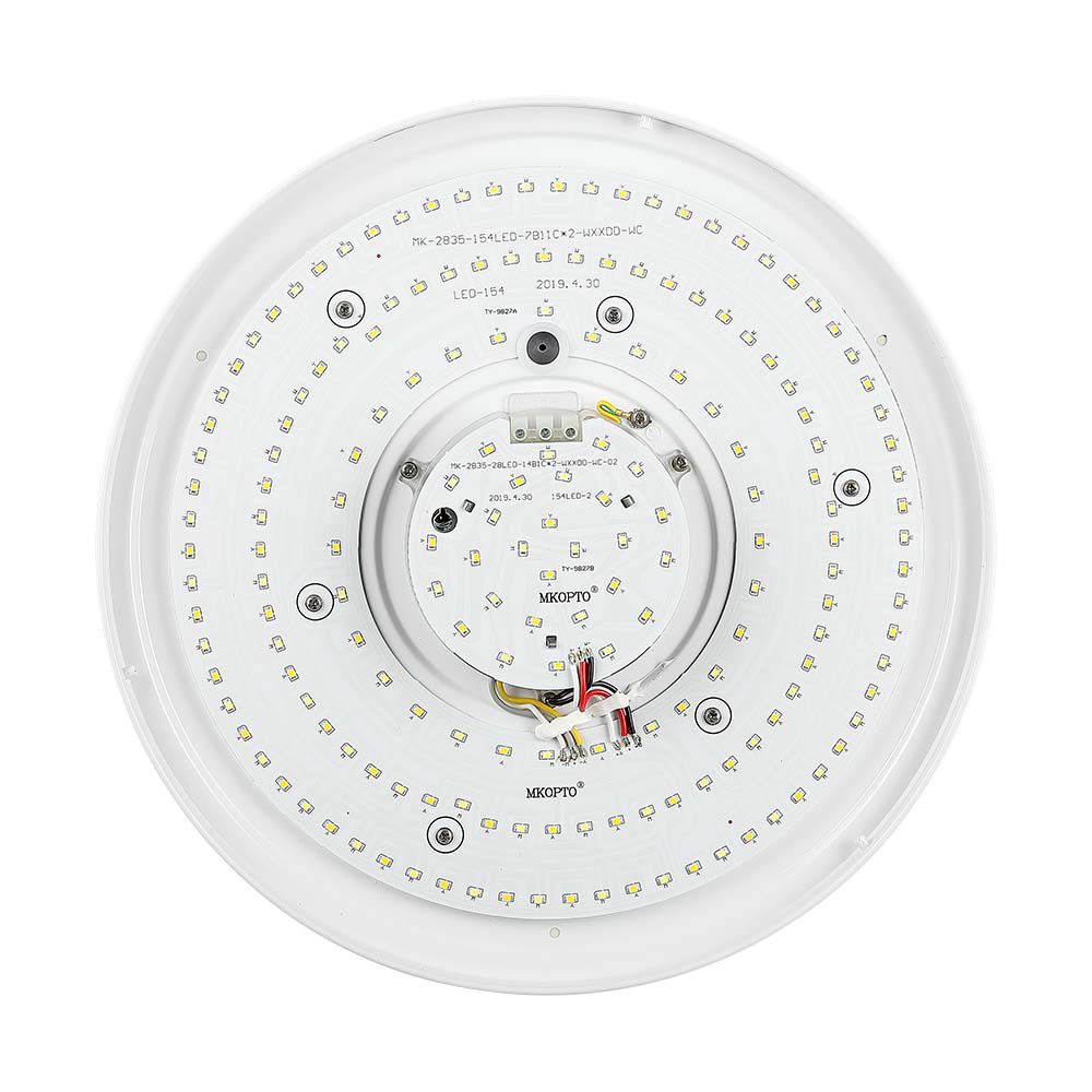 30W/60W/30W Dekoracyjny plafon LED / Barwa: 3w1 / Ściemniany / Klosz z efektem fali
