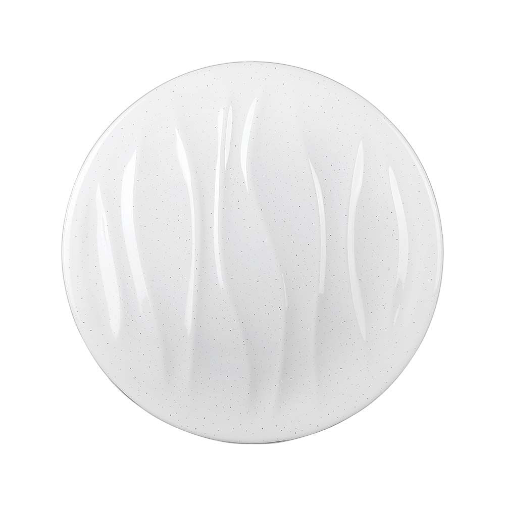 30W/60W/30W Dekoracyjny plafon LED / Barwa: 3w1 / Ściemniany / Klosz z efektem fali