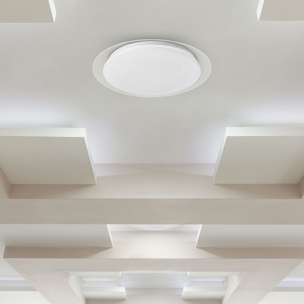 20W/40W/20W Dekoracyjny plafon LED / Barwa: 3w1 / Ściemniany / Klosz z efektem gwiazdki