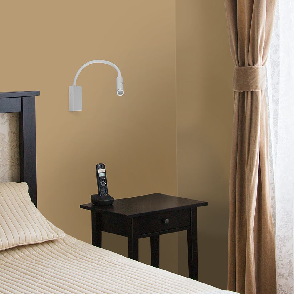 3W Hotelowa lampa Ścienna LED) / Barwa: 3000K / Kolor: Biały