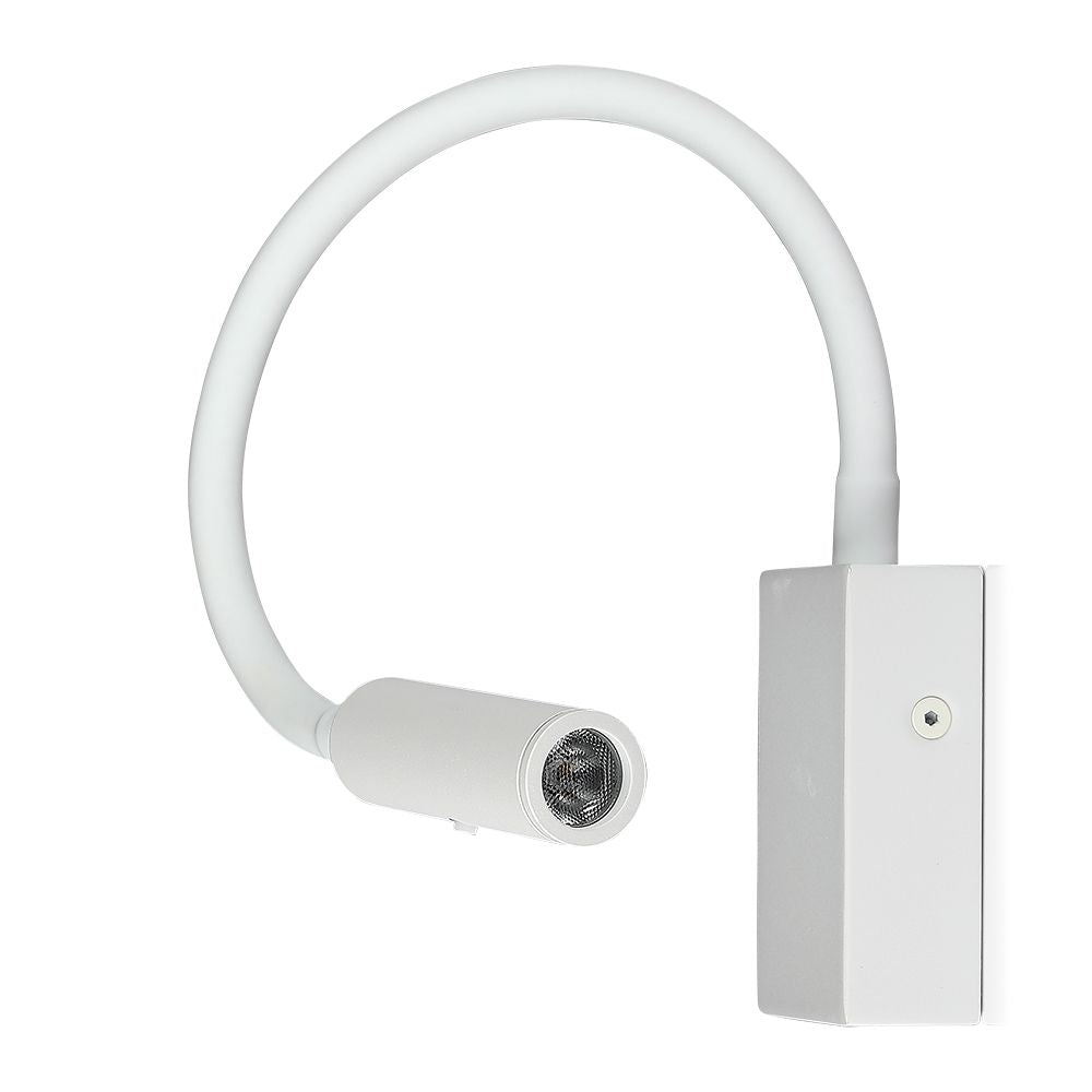 3W Hotelowa lampa Ścienna LED) / Barwa: 3000K / Kolor: Biały