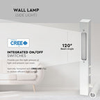 3W+6W Hotelowa lampa ścienna LED / Barwa: 3000K / Kolor: Biały