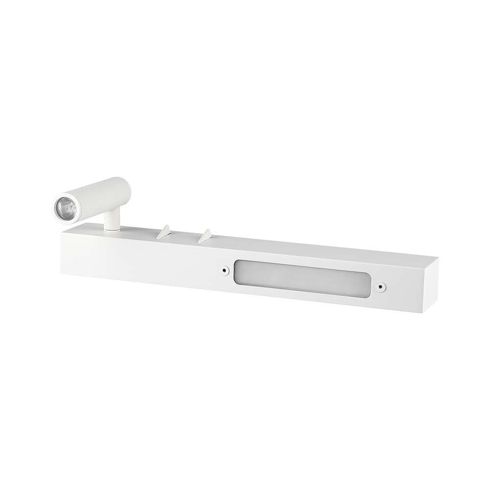 3W+6W Hotelowa lampa ścienna LED / Barwa: 3000K / Kolor: Biały