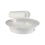 LED 3W+SMD 6W Hotelowa lampa ścienna LED / Barwa: 3000K / Kolor: Biały