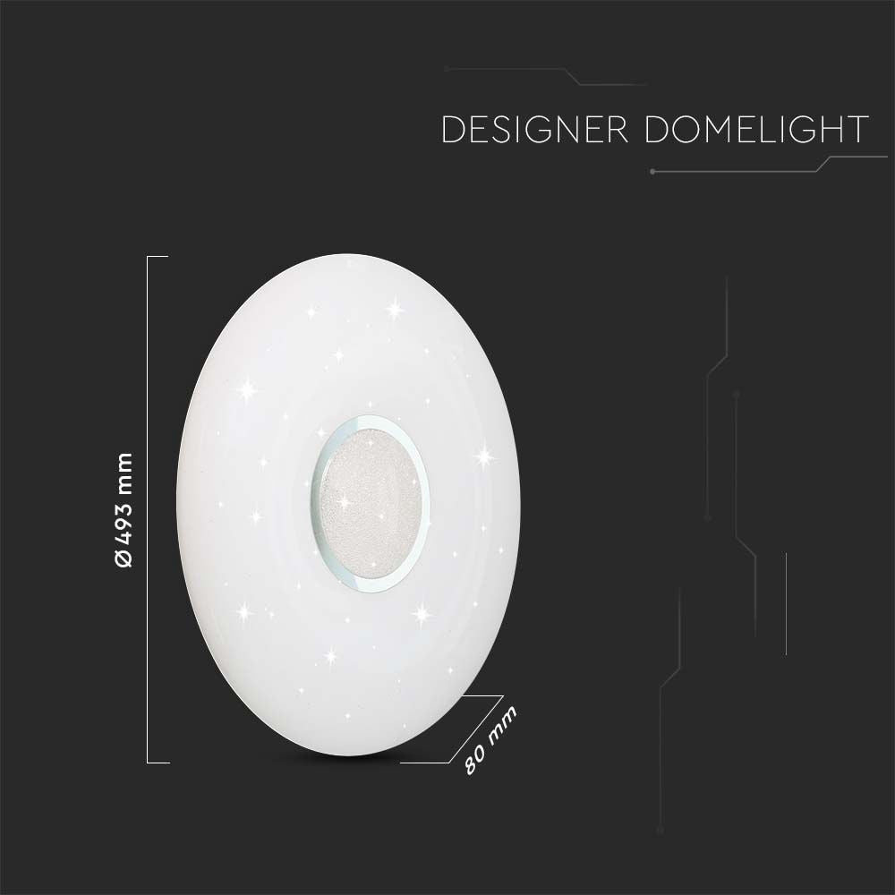 30W/60W/30W Dekoracyjny plafon LED / Barwa: 3w1 / Ściemniany / Klosz z efektem diamentu