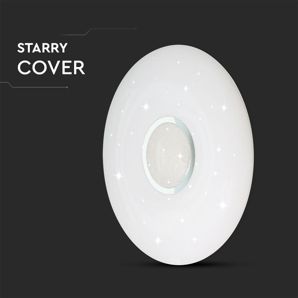 30W/60W/30W Dekoracyjny plafon LED / Barwa: 3w1 / Ściemniany / Klosz z efektem diamentu