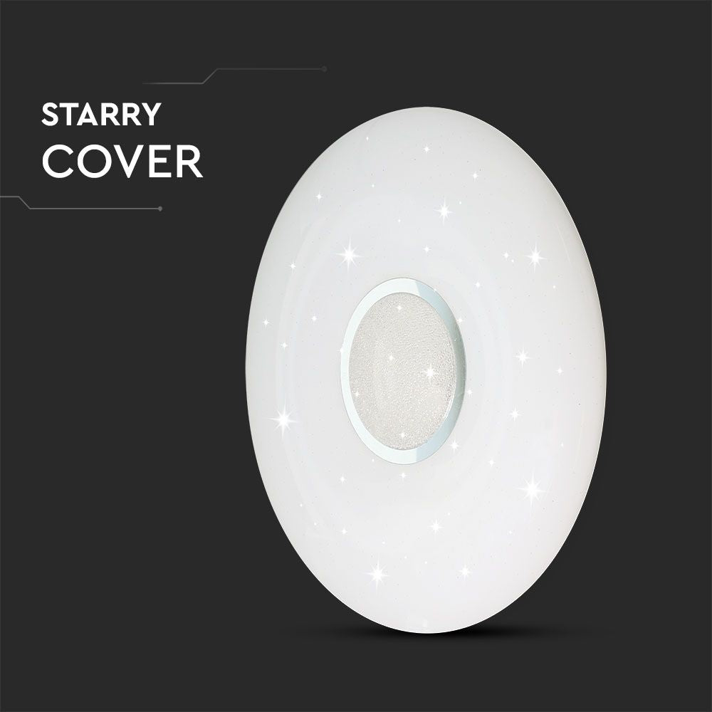 20W/40W/20W Dekoracyjny plafon LED / Barwa: 3w1 / Ściemniany / Klosz z efektem diamentu