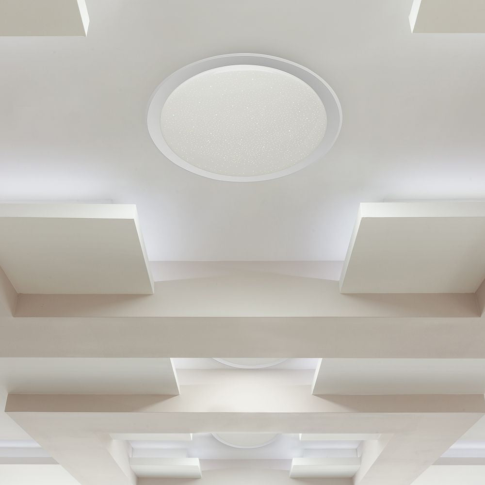 36W/72W/36W Dekoracyjny plafon LED / Barwa: 3w1 / Ściemniany / Klosz z efektem gwiazdki