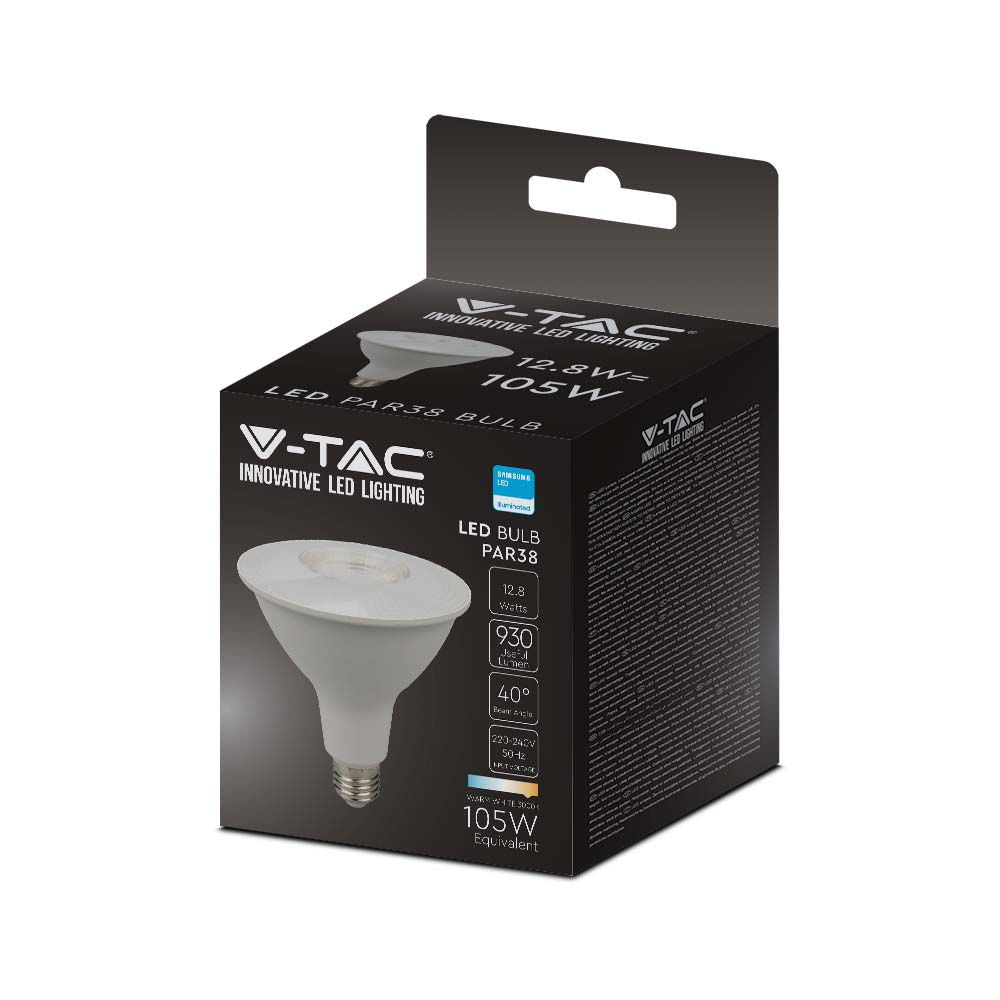 12.8W PAR 38 Żarówka LED / Chip SAMSUNG / Barwa:3000K / Trzonek:E27