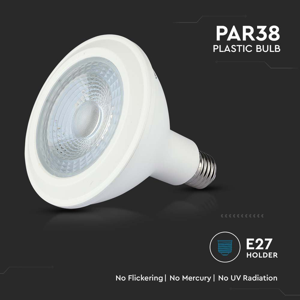 12.8W PAR 38 Żarówka LED / Chip SAMSUNG / Barwa:3000K / Trzonek:E27