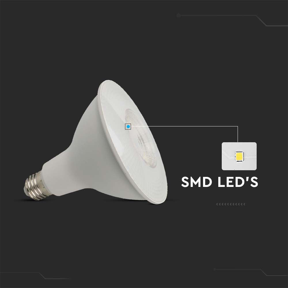12.8W PAR 38 Żarówka LED / Chip SAMSUNG / Barwa:6400K / Trzonek:E27