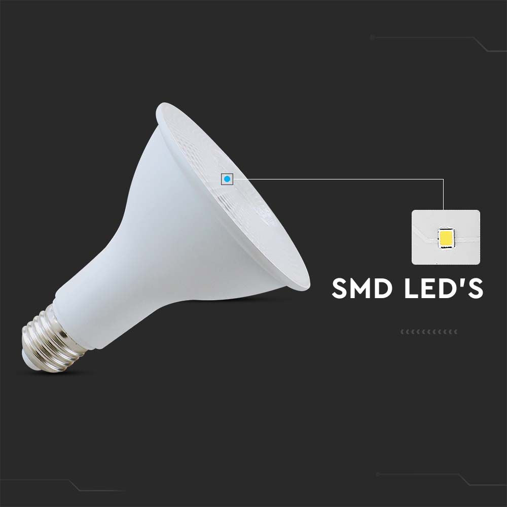 11W PAR 30 Żarówka LED / Chip SAMSUNG / Barwa:3000K / Trzonek:E27