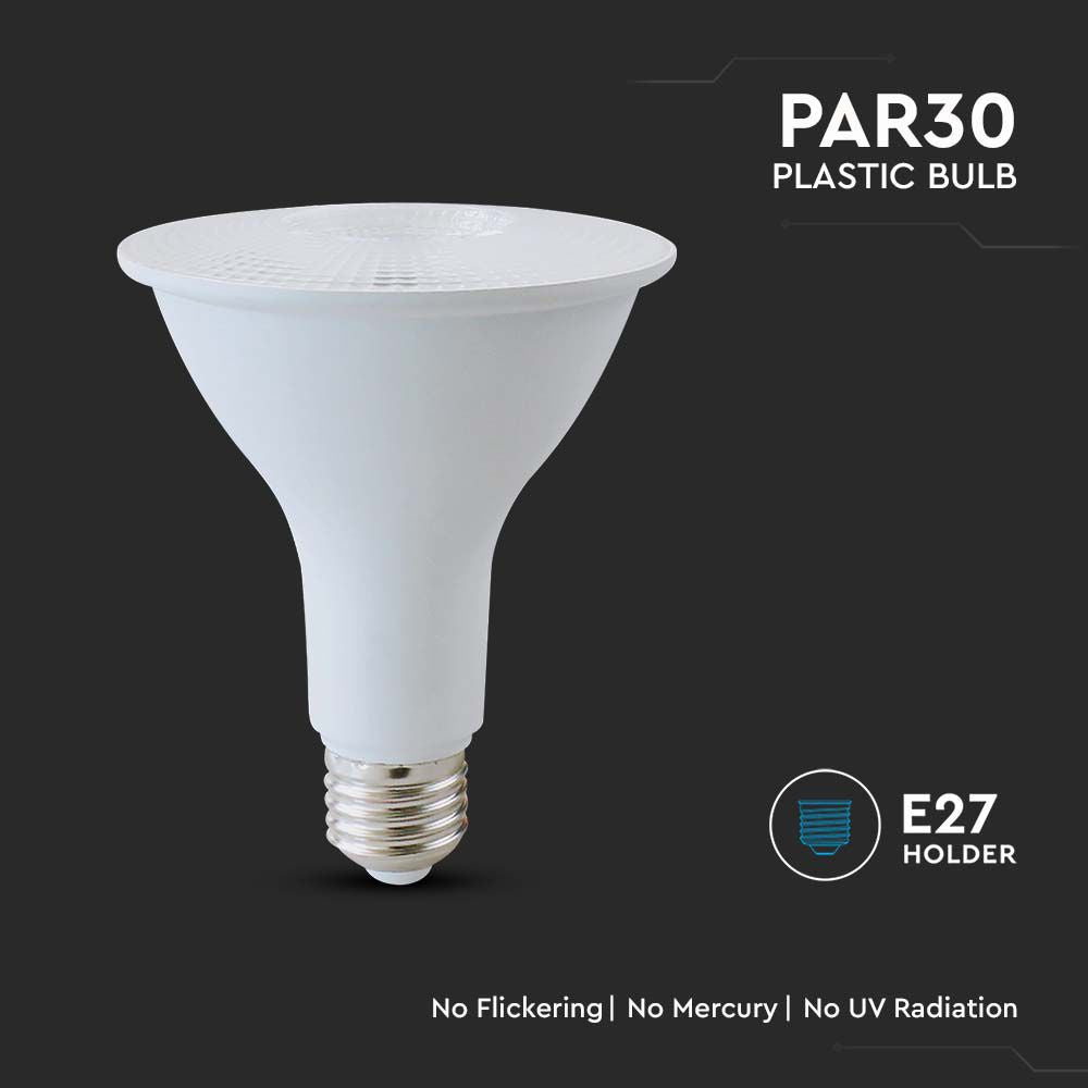 11W PAR 30 Żarówka LED / Chip SAMSUNG / Barwa:3000K / Trzonek:E27