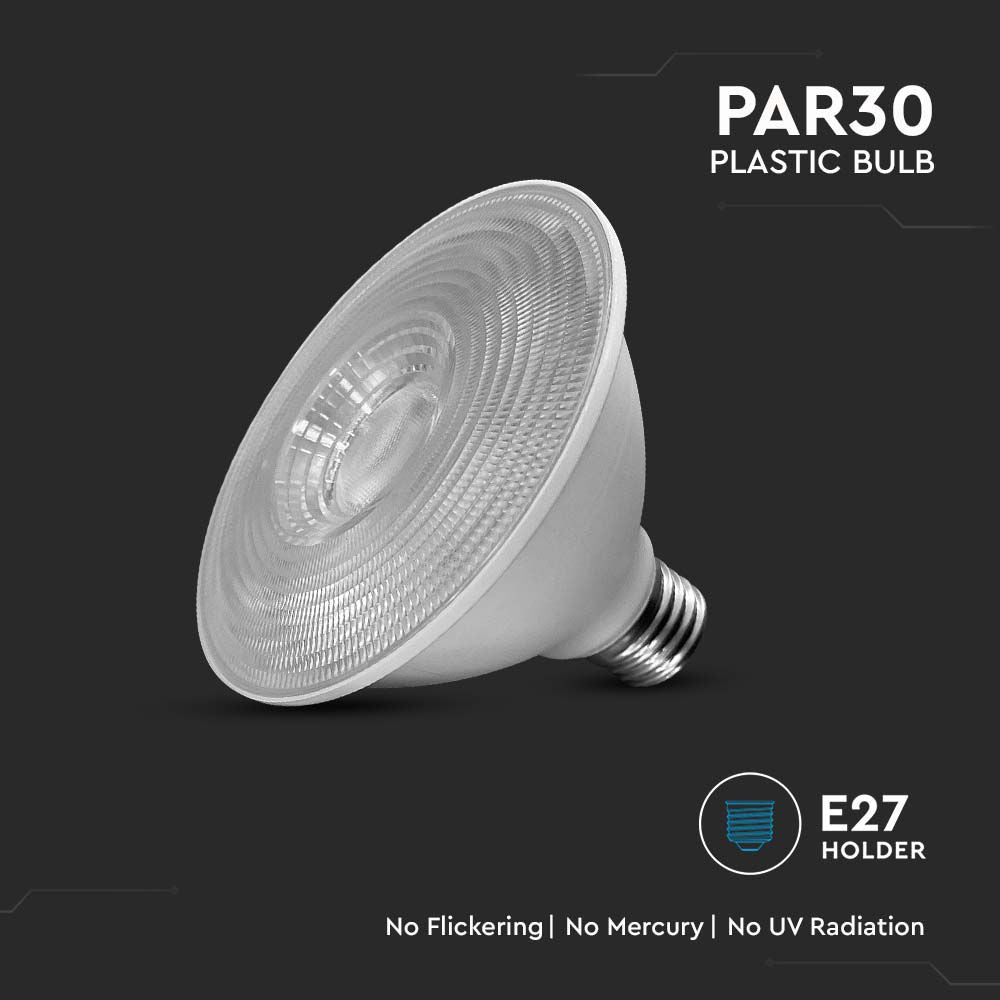 11W PAR 30 Żarówka LED / Chip SAMSUNG / Barwa:6400K / Trzonek:E27