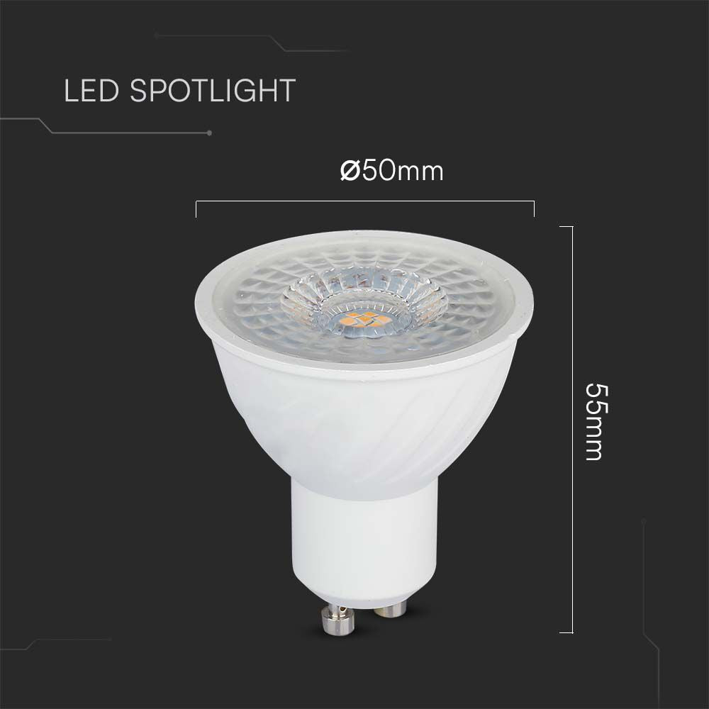 6W GU10 Żarówka LED / Chip SAMSUNG / Barwa:6500K / Trzonek:GU10
