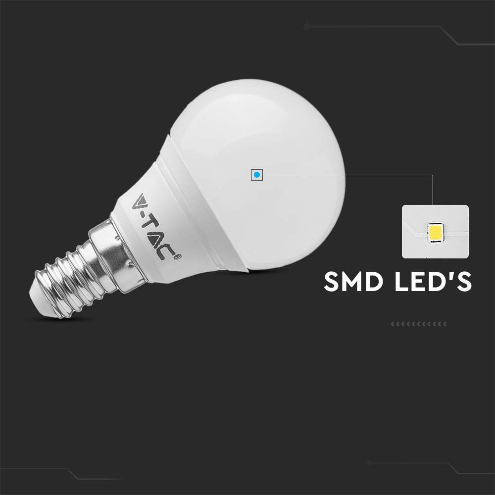 4.5W P45 Żarówka LED / Chip SAMSUNG / Barwa:3000K / Trzonek:E14