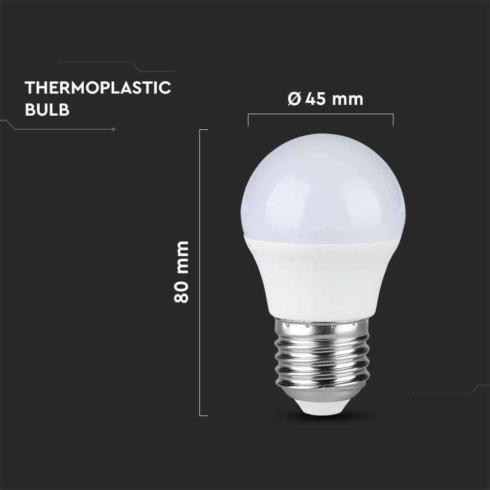 4.5W G45 Żarówka LED / Chip SAMSUNG / Barwa:3000K / Trzonek:E27
