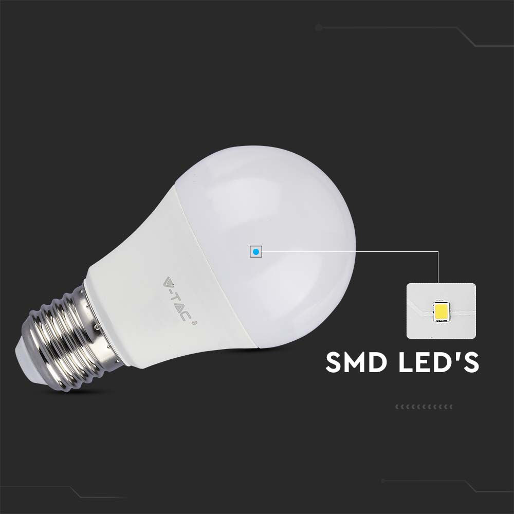 10.5W A60 Żarówka LED / Chip SAMSUNG / Barwa:4000K / Trzonek:E27