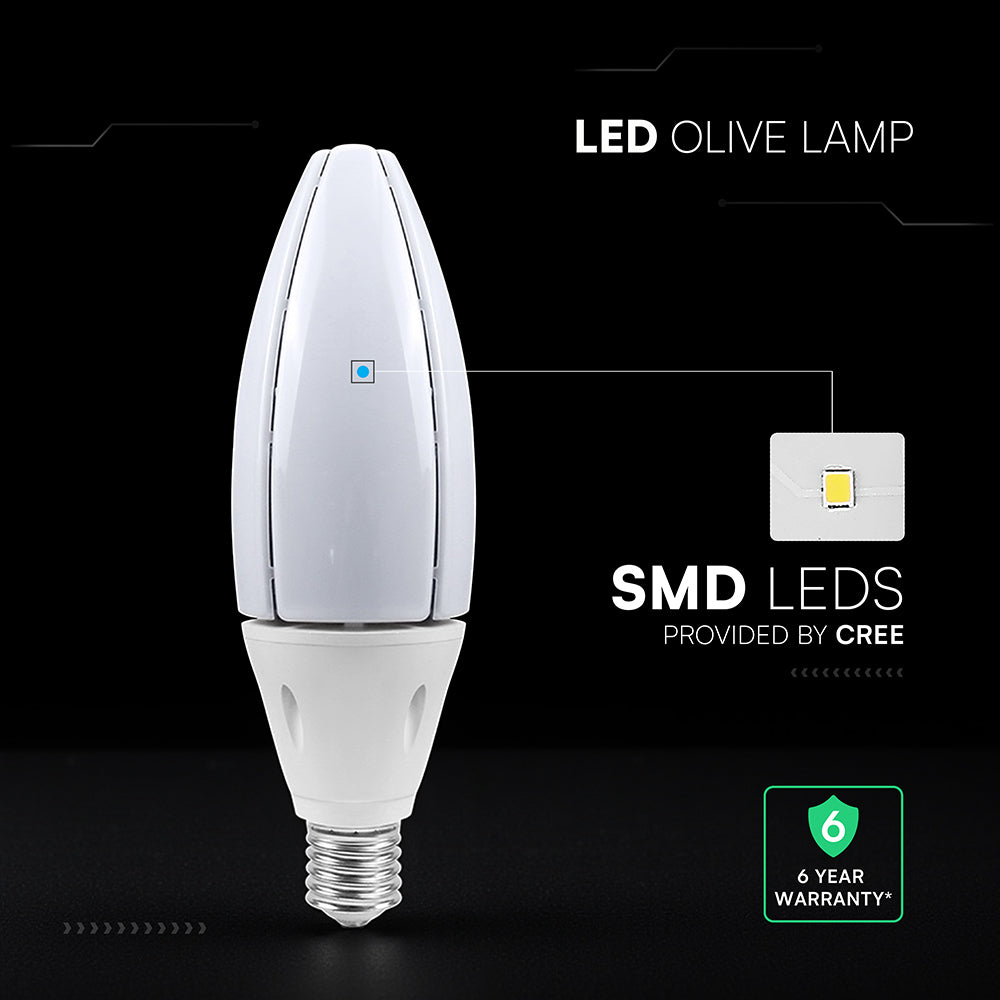 60W Uliczna Żarówka LED / Chip CREE / Barwa:4000K / Trzonek:E40 / 6 Lat gwarancji