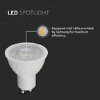 6W GU10 Żarówka LED / Chip SAMSUNG / Barwa:4000K / Kąt 38'D / Trzonek:GU10