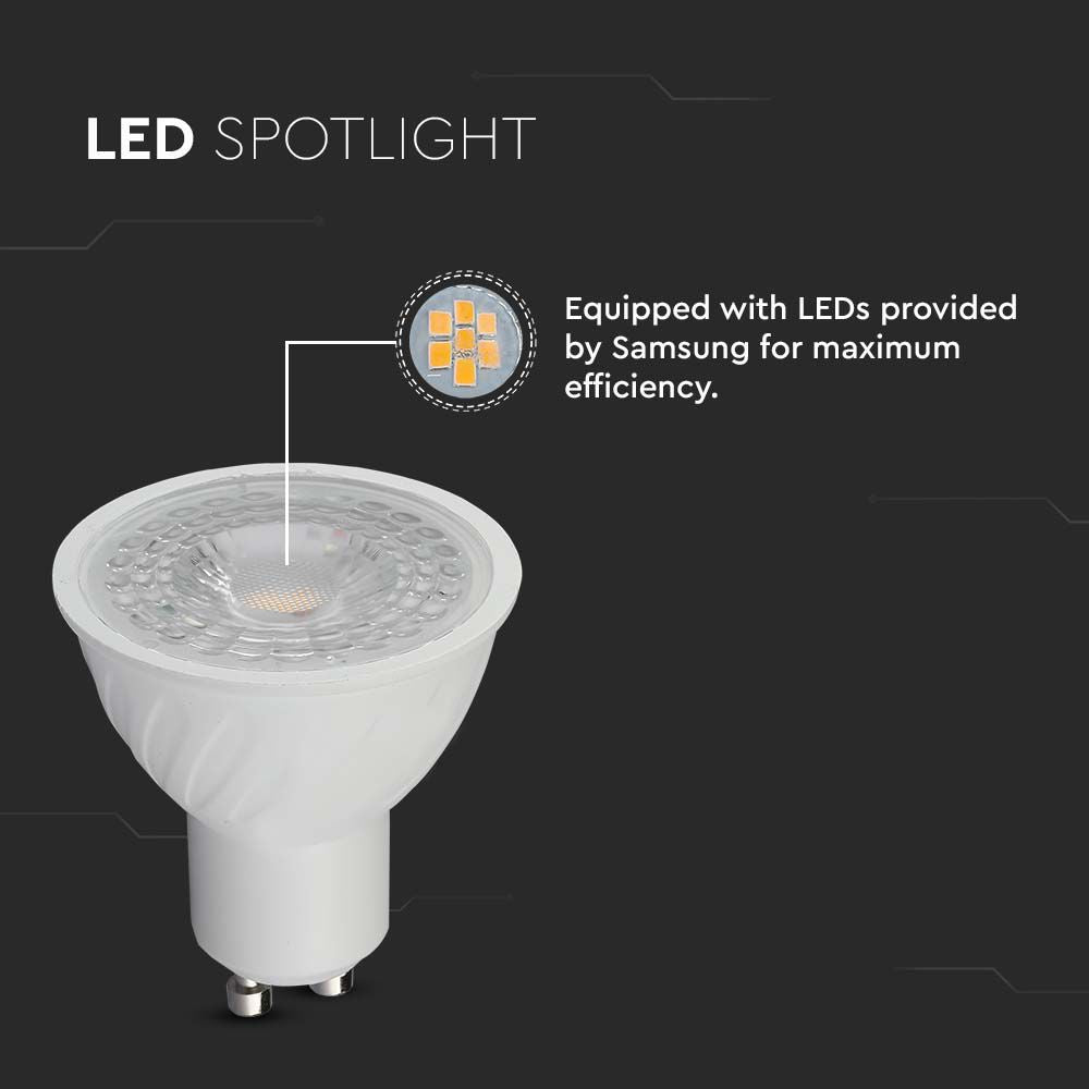 6W GU10 Żarówka LED / Chip SAMSUNG / Barwa:4000K / Kąt 38'D / Trzonek:GU10