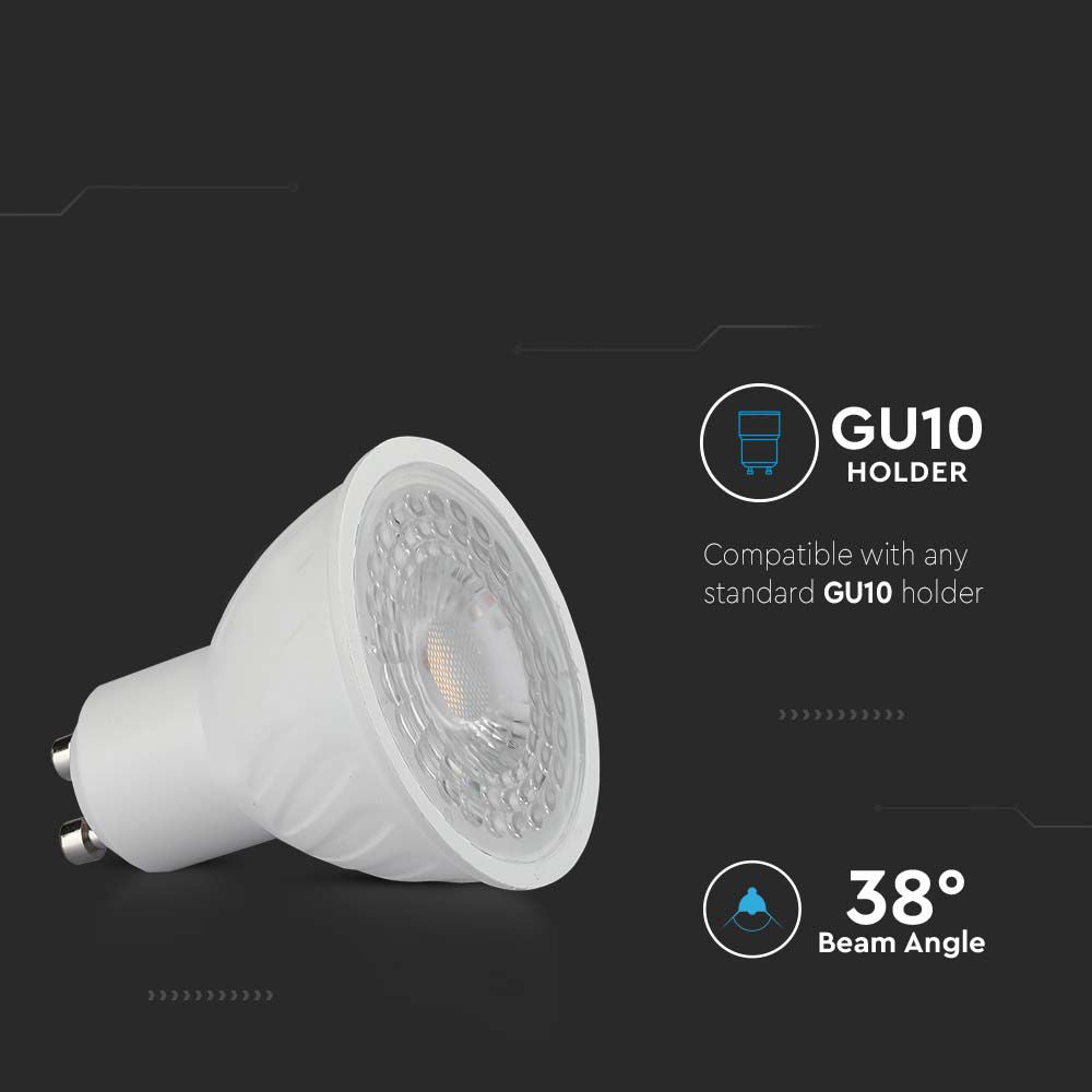 6W GU10 Żarówka LED / Chip SAMSUNG / Barwa:4000K / Kąt 38'D / Trzonek:GU10