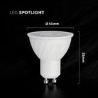 6W GU10 Żarówka LED / Chip CREE / Barwa:4000K / Kąt 38' / Trzonek:GU10 / 6 Lat gwarancji