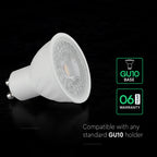 6W GU10 Żarówka LED / Chip CREE / Barwa:4000K / Kąt 38' / Trzonek:GU10 / 6 Lat gwarancji