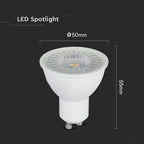 6W GU10 Żarówka LED / Chip SAMSUNG / Barwa:6500K / Kąt 38'D / Trzonek:GU10