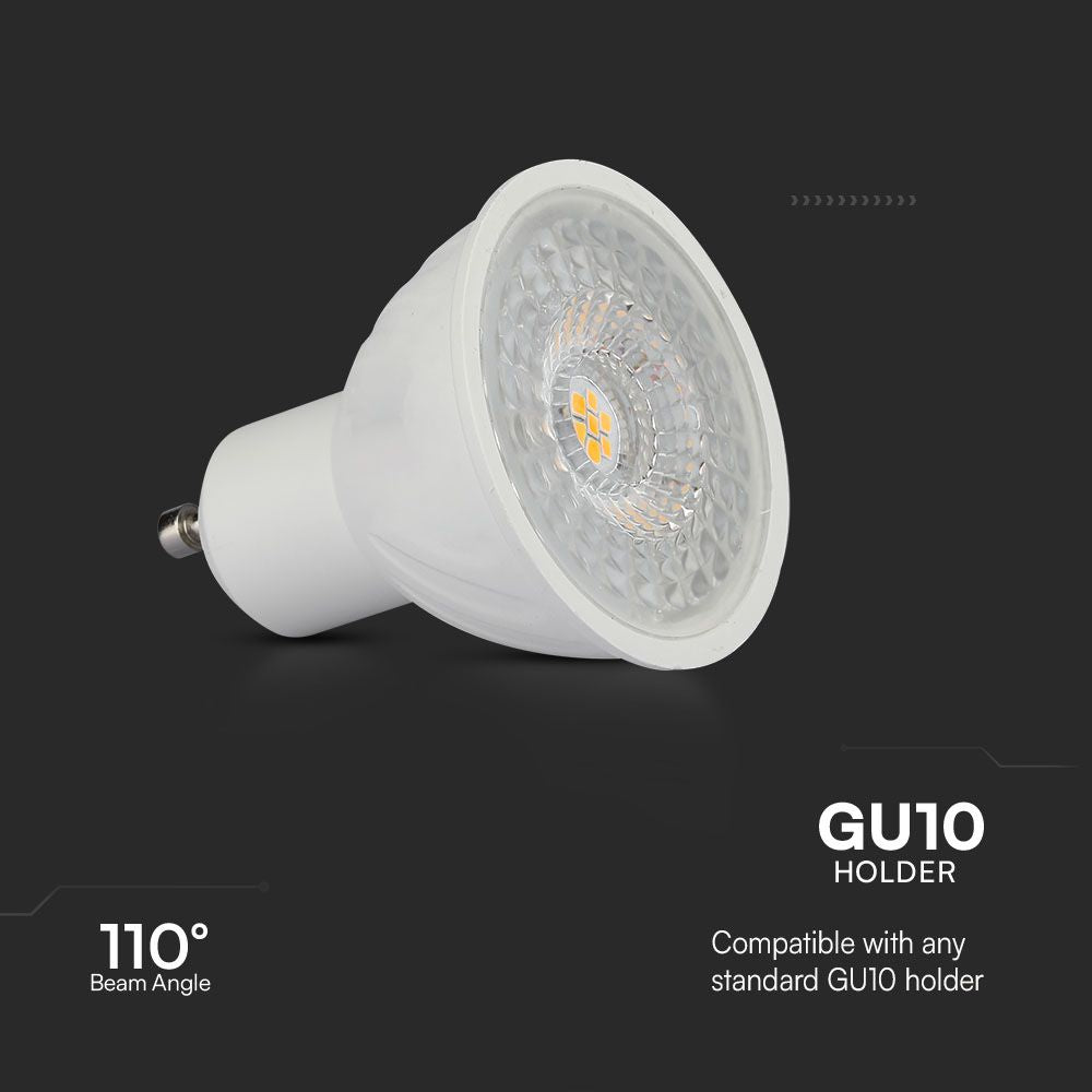 6W GU10 Żarówka LED / Chip SAMSUNG / Barwa:6500K / Kąt 38'D / Trzonek:GU10