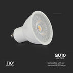 6W GU10 Żarówka LED / Chip SAMSUNG / Barwa:6500K / Kąt 38'D / Trzonek:GU10